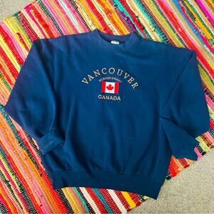 Vintage 80s 90s Vancouver Canada Maple Leaf Fruit Of The Loom Sweatshirt